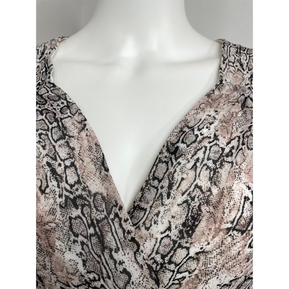 Miami Maxi Dress M Francesca’s Hi/Lo Ruffled Hemline Wrap Around Flutter Sleeves - Picture 11 of 15